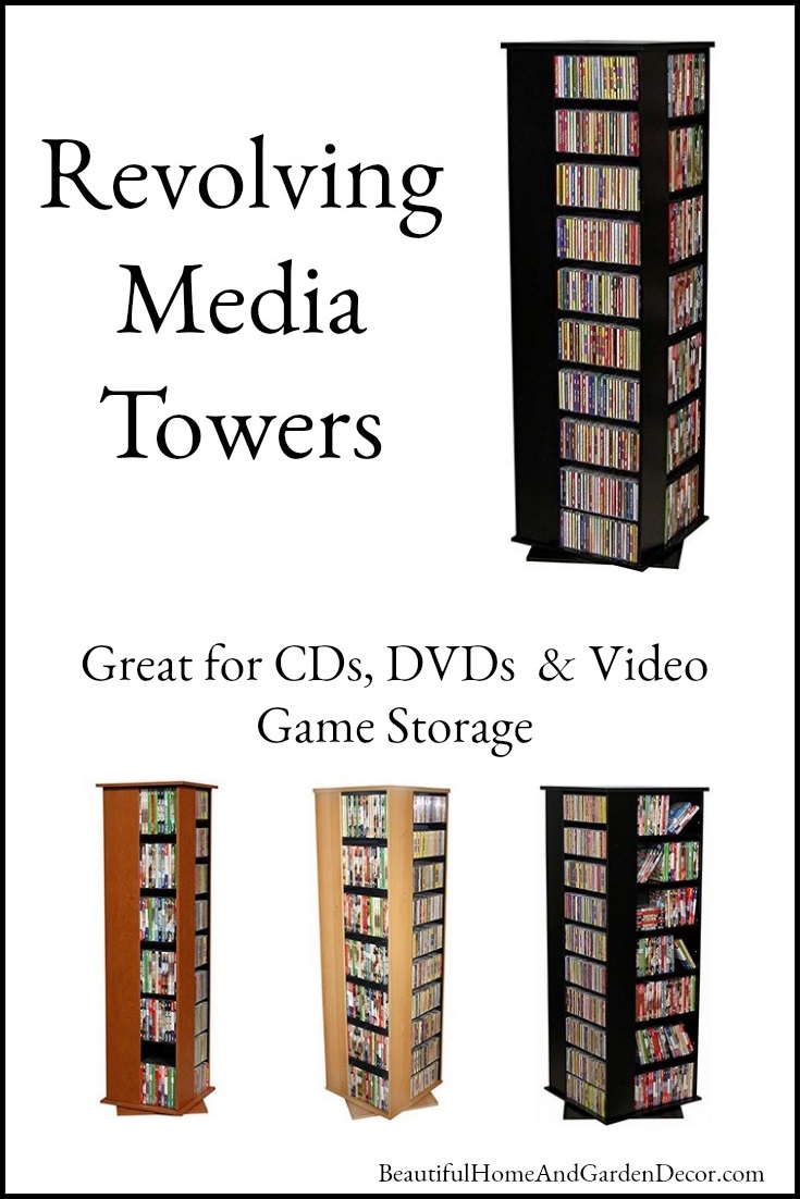 Media Tower - Storage for CDs, DVDs, & Video Games